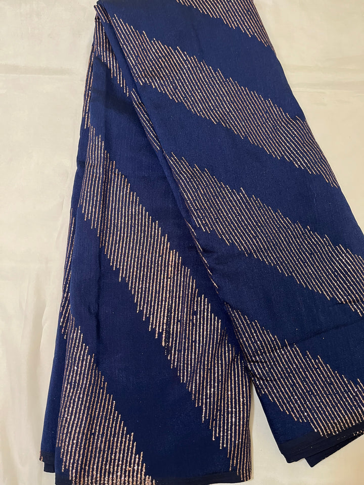 Vichithra silk (foil prints with no blouse)