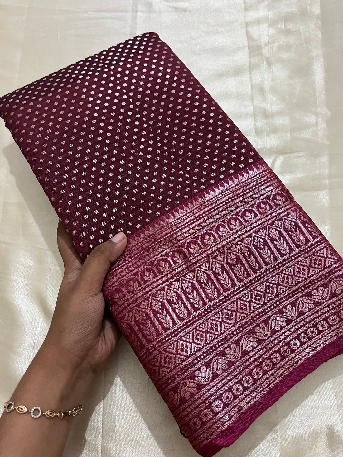 Brocade mixed cotton soft silk