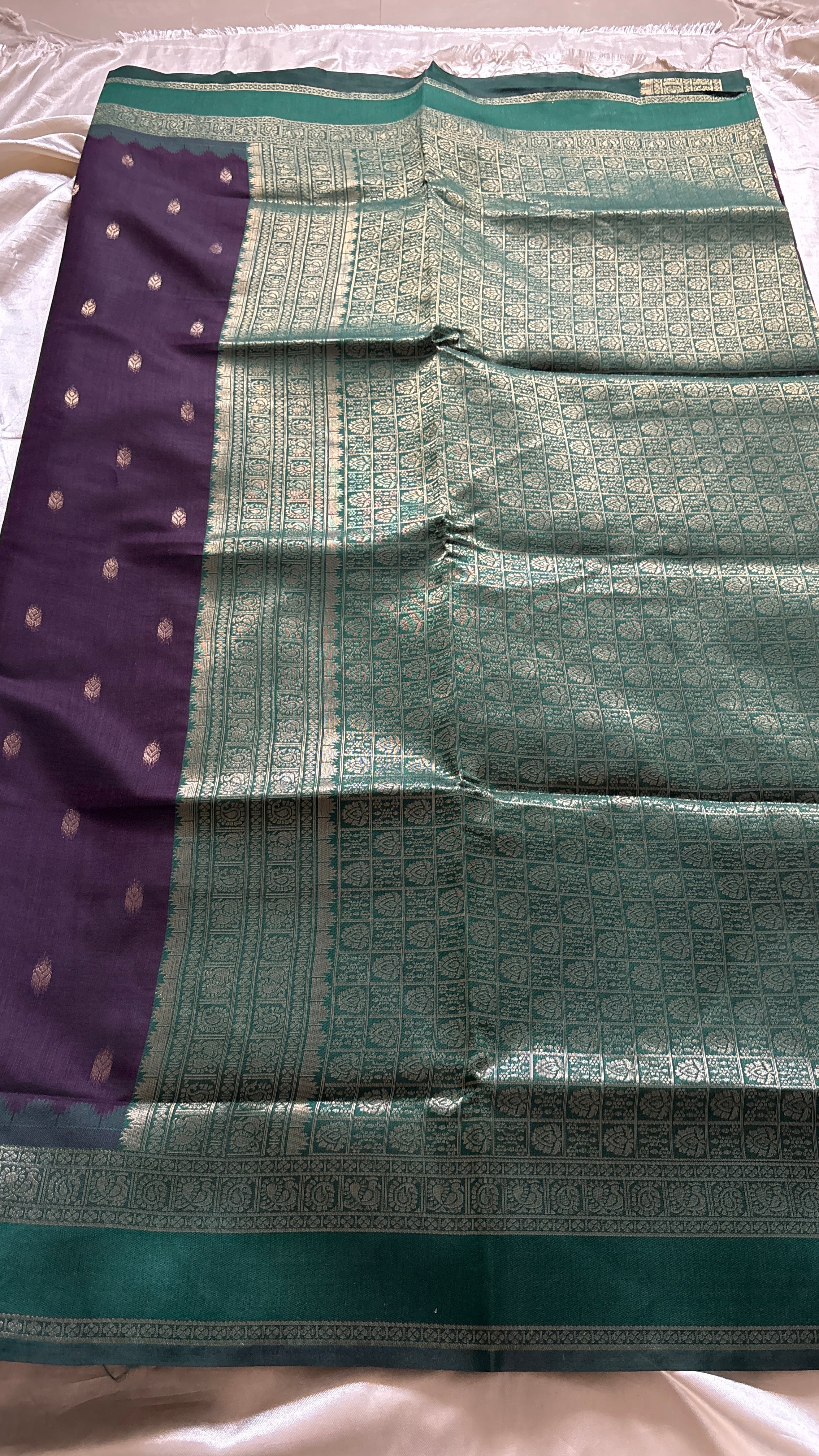 Silk cotton with Kanchi border kr19