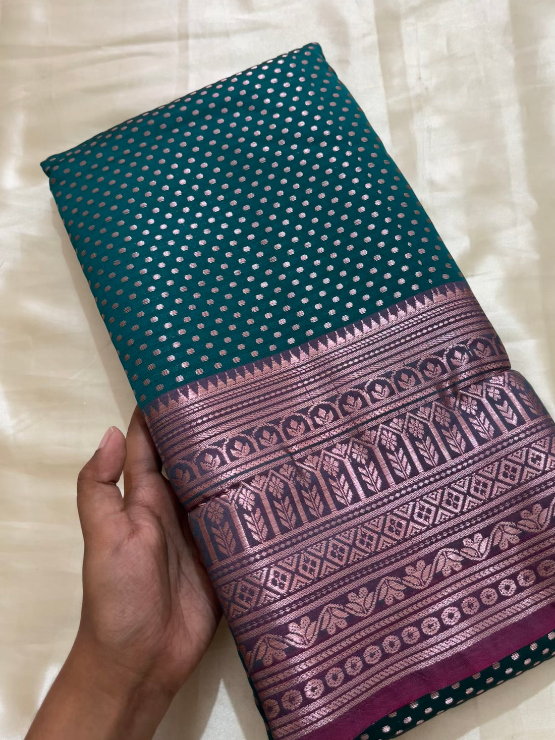 Brocade mixed cotton soft silk