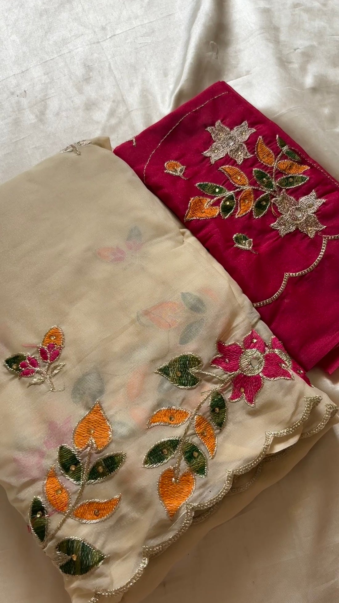 georgette with embroidery